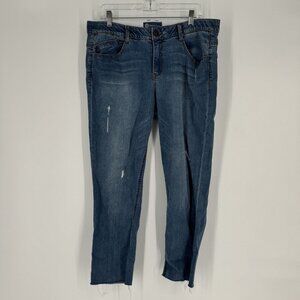 Democracy Jeans Women’s 12 blue ab solution high rise straight leg  denim casual